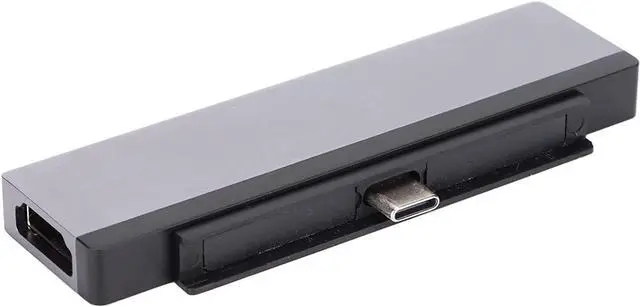 Alt view image 5 of 7 - 5 in 1 USB3.0 Hub Docking Station with Type C to for iOS Tablet Pro 18 20, Supports 4K 60Hz Display, 60W PD Charging, 3.5mm Audio