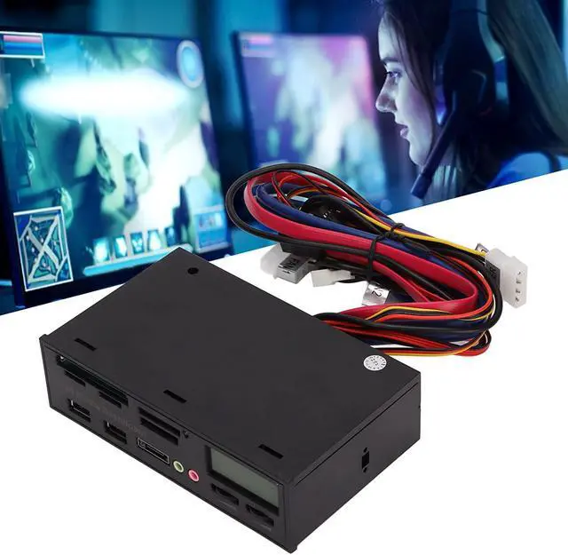 Alt view image 4 of 7 - Rosvola Optical Drive 5.25in Panel, Fast Transmission 5Gbp Front Speaker 5.25in Panel Support Multi System Desktop Front Optical Drive Panel for Desktop