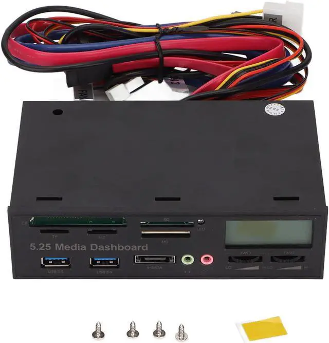 Alt view image 7 of 7 - Rosvola Optical Drive 5.25in Panel, Fast Transmission 5Gbp Front Speaker 5.25in Panel Support Multi System Desktop Front Optical Drive Panel for Desktop