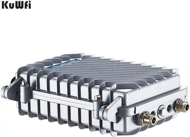 Alt view image 7 of 7 - KuWFi Outdoor WiFi Extender Signal Booster, High Performance 2.4G 300Mbps Waterproof Outdoor Base Station with 2 Antennas for School Park or outdoorbuilding Support Starlink Router