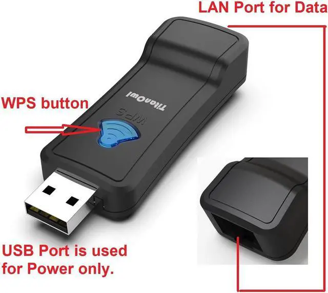 Alt view image 4 of 6 - Ethernet LAN to WiFi Bridge Universal Wireless Adapter for PS4 Xbox Printer Smart TV Blu-Ray Player Game Console 2.4GHZ RJ45 Cable Extender
