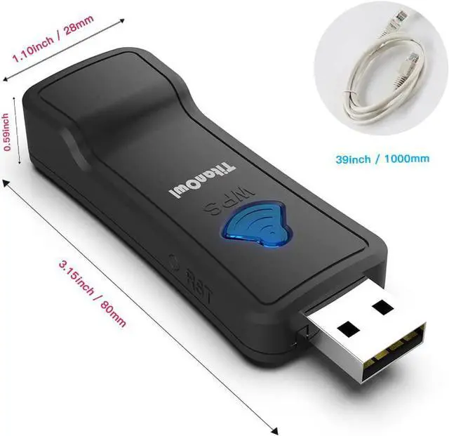 Alt view image 6 of 6 - Ethernet LAN to WiFi Bridge Universal Wireless Adapter for PS4 Xbox Printer Smart TV Blu-Ray Player Game Console 2.4GHZ RJ45 Cable Extender