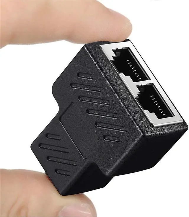 Alt view image 5 of 7 - hudiemm0B RJ45 Splitter, 2Pcs 1 to 2 LAN Ethernet Network Cable RJ45 Female Splitter Connector Adapter