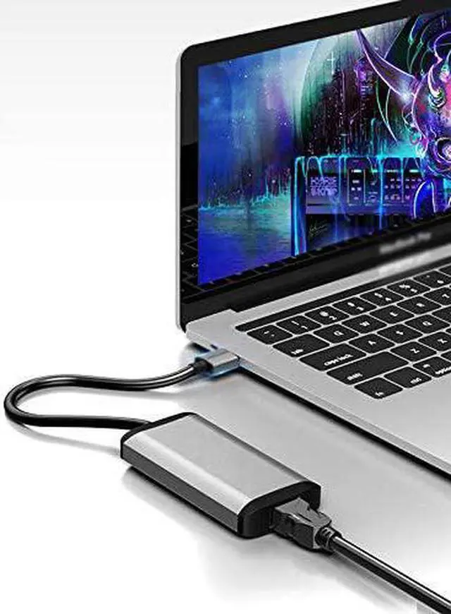 Alt view image 3 of 5 - Adapter USB 3.0 2.0 to RJ45 Gigabit Ethernet with USB Charger Port for Network Hard Disk Ethernet HUB