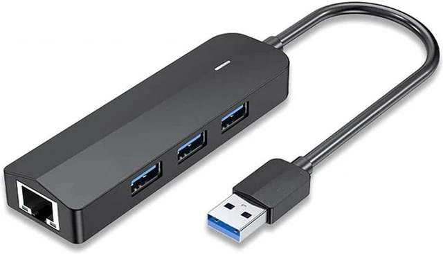 Main image of WQQ USB 3.0 to RJ45 Gigabit Ethernet Adapter with 3 USB Expansion Ports and Power Supply Port for Network Hard Disk and PC/Mac