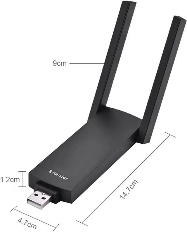Alt view image 7 of 7 - WiFi Extender, 300Mbps USB WiFi Network Signal Range Extender Wireless Internet Booster Dual Antenna Wireless Router Repeater AP Amplifier