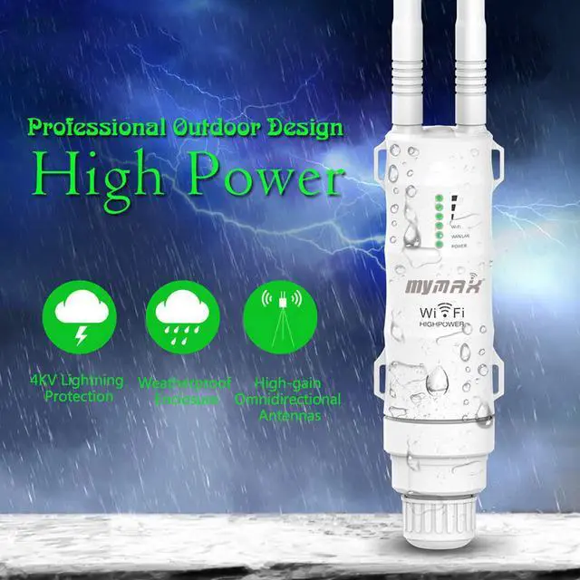 Alt view image 3 of 7 - AC600 Long Range Outdoor WiFi Extender Weatherproof with Ethernet Port,  Dual-Band 2.4+5GHz 600Mbps Outside PoE Access Point(AP)/Router/Wireless Repeater/Signal Booster Amplifier in 2-Antenna