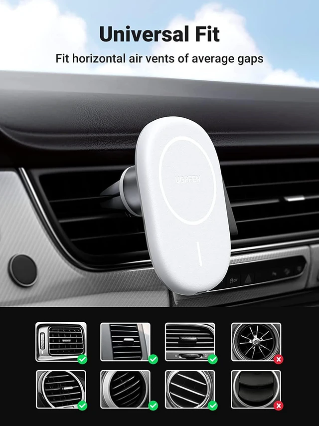 Alt view image 4 of 7 - UGREEN Magnetic Wireless Car Charger, Wireless Car Charger Mount, Magnetic Car Charger Qi-Certified 15W Max Compatible with iPhone 13 Series 12/12 Pro/12 Pro Max/12 Mini