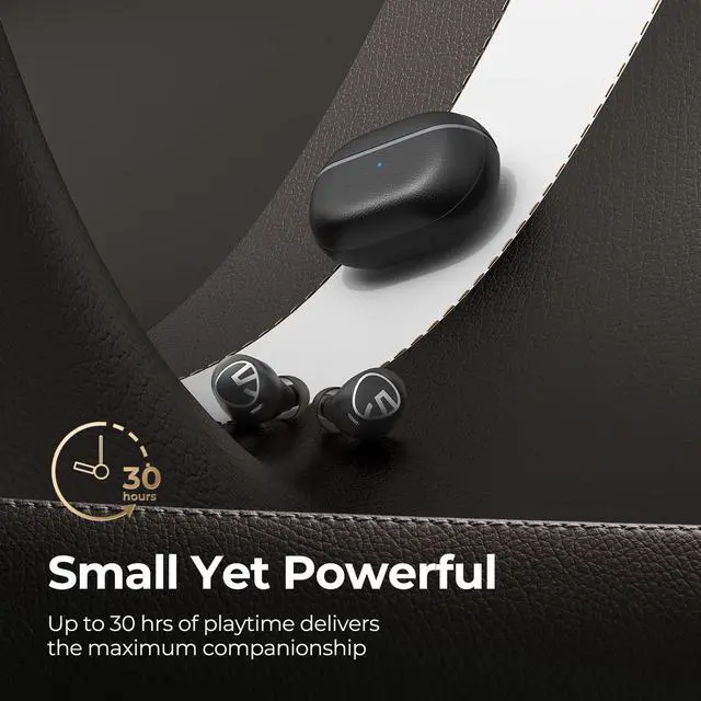 Alt view image 3 of 7 - SoundPEATS Free2 Classic Wireless Earbuds Bluetooth V5.1 Headphones with 30Hrs Playtime in-Ear Wireless Earphones, Built-in Mic for Clear Calls, Touch Control, Single/Twin Mode, Stereo Sound
