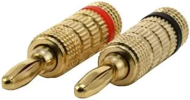 Alt view image 3 of 3 - Monoprice Speaker Banana Plugs - 24k Gold Plated,Closed Screw Type, Color Coded, 20 Pairs