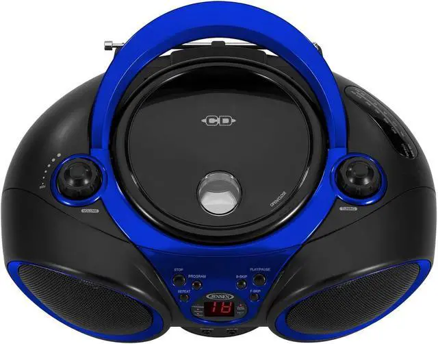 Alt view image 2 of 4 - CD-490 Portable Sport Stereo CD Player with AM/FM Radio and Aux Line-in & Headphone Jack (Blue)