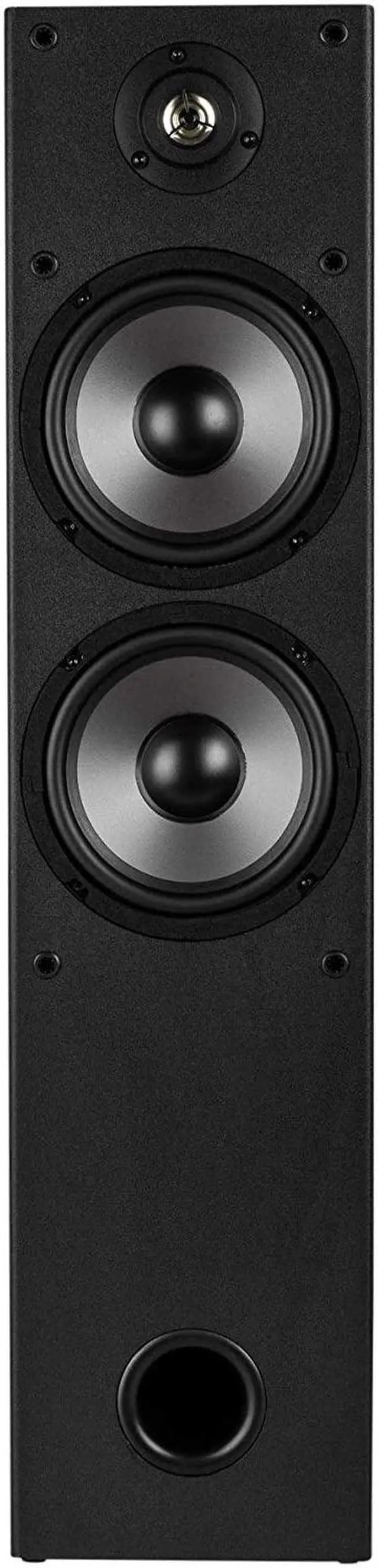 Alt view image 3 of 5 - Dayton Audio T652 Dual 6-1/2" Woofers and 5/8" Dome Tweeter 2-Way Tower Speaker Pair - 30" Inches Tall - 90 Watts RMS, 150 Watts Max, 6 Ohms Impedance (4 to 8 Ohms Compatible)