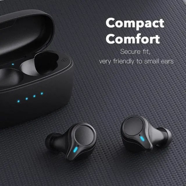 Alt view image 7 of 7 - KOSETON E10 True Wireless Bluetooth Earbuds, Titanium Black  Wireless Earbuds for Running and Sport, Charging Case Included, Dual Microphones, 30 Hour Battery and Great Sound Quality