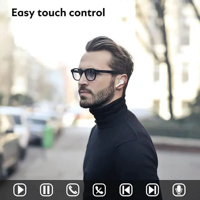 Alt view image 6 of 7 - QCY T13 True Wireless Earbuds Bluetooth 5.1 Headphones Touch Control with Wireless Charging Case Waterproof Stereo Earphones in-Ear Built-in Mic Headset 40H Playtime (White)