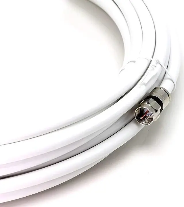 Alt view image 4 of 7 - 50' Feet, White RG6 Coaxial Cable (Coax Cable) with Weather Proof Connectors, F81 / RF, Digital Coax - AV, Cable TV, Antenna, and Satellite, CL2 Rated, 50 Foot, Welcome to consult