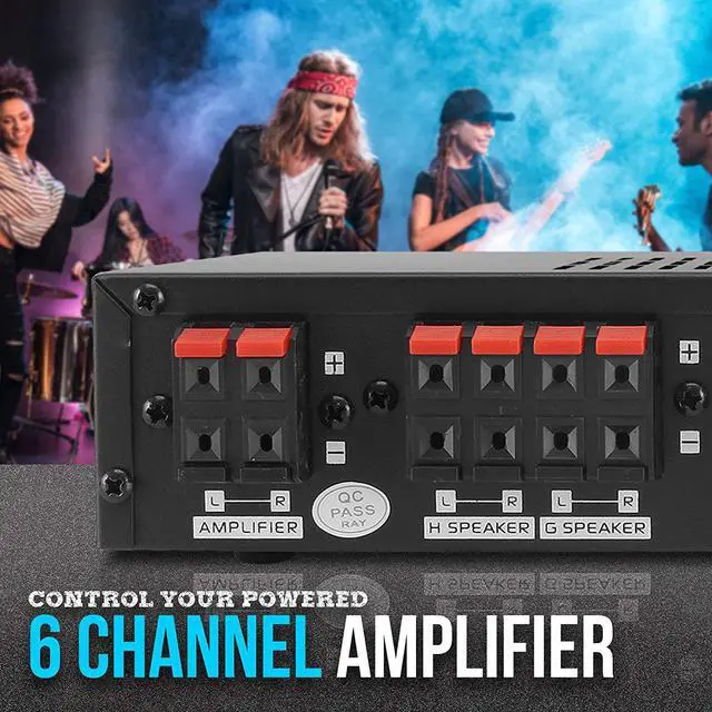 Alt view image 3 of 7 - Premium New and Improved 8 Zone Channel Speaker Switch Selector Hub Distribution Box for Multi-Channel High Powered Stereo Amplifier A/B/C/D Switches | 8 Pairs Of speakers - PSS8