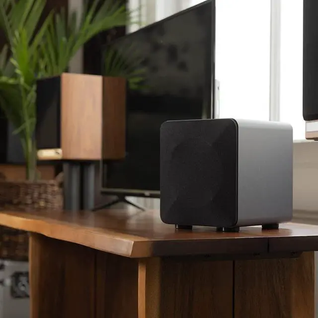 Alt view image 6 of 7 - Audioengine S6 210W Compact Powered Mini Subwoofer- Powerful Bass in a Small Package - Great for Desktops, Apartments, Offices and Gaming Setups