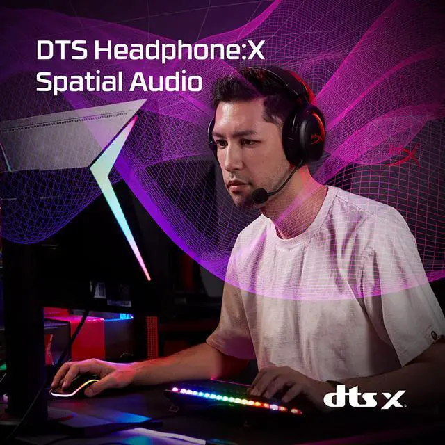 Alt view image 2 of 7 - HyperX Cloud Core  Wireless Gaming Headset for PC, DTS Headphone:X Spatial Audio, Memory Foam Ear Pads, Durable Aluminum Frame, Detachable Noise Cancelling Microphone,Black