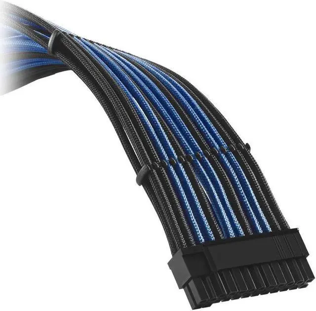 Alt view image 2 of 4 - CableMod C-Series Classic ModFlex Sleeved Cable Kit for Corsair RM Black Label/RMi/RMX (Black + Blue)