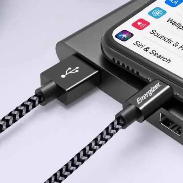 Alt view image 3 of 3 - Energizer Ultimate Android Charger Micro USB Cable 6ft Fast Charging USB Syncing Cord Metal Tip Nylon Braided, Black 6 Feet