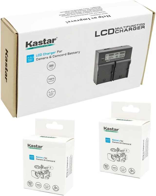 Alt view image 5 of 5 - LCD Dual Smart Fast Charger & 2x Battery for NP-FV100/NP-FH100/NPFV100/NPFH100/FV100/FH100 and HDR-CX110, CX130/B, CX160/B, XR160, CX360V, CX560V, CX700V, PJ10, HDR-PJ30V, HDR-PJ50V