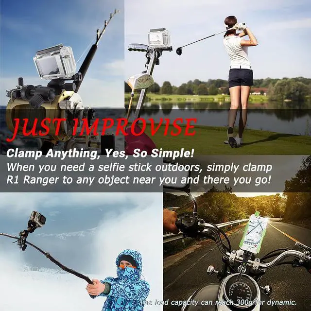 Alt view image 5 of 7 - Adjustable Camera Clamp Mount with 360°Rotatable Mini Ball Head and 1/4" Screew Quick Release Tabletop C Clampod Bar Clamp for GoPro/Brinno/DSLR/MILC/SLR Camera and More Action Camera