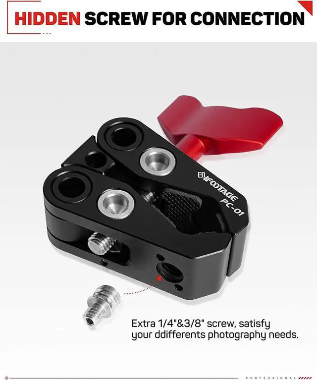 Alt view image 4 of 7 - PC-01 Camera Clamp Mount Super Clamp with 1/4" & 3/8"