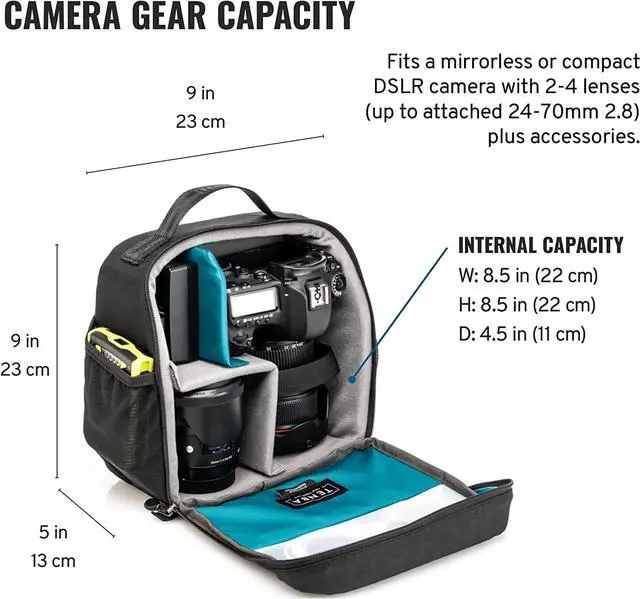 Alt view image 2 of 7 - BYOB 9 DSLR Backpack Insert - Turns any bag into a camera bag for DSLR and Mirrorless cameras and lenses Black (636-622)