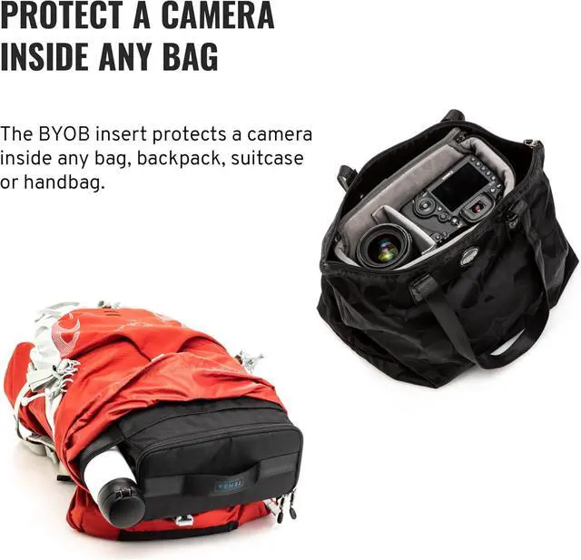 Alt view image 3 of 6 - BYOB Family Camera Case - Black Neoprene Camera Bag - Water Resistant - Protecting and Carrying Cameras