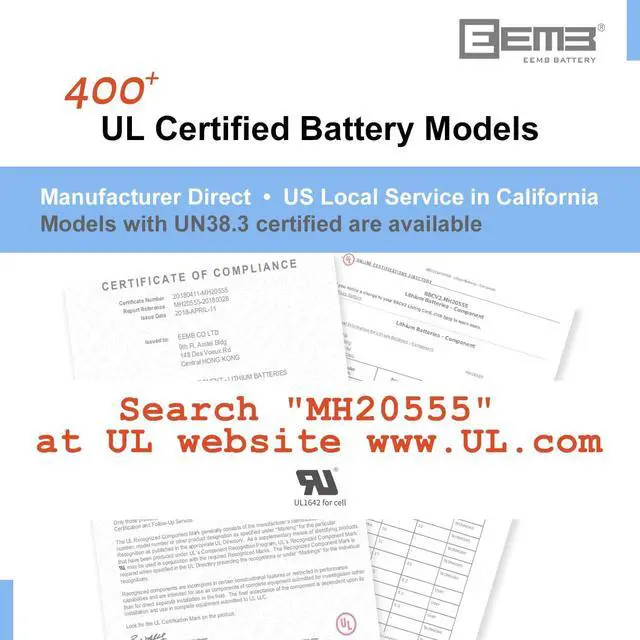 Alt view image 7 of 7 - EEMB 10-Pack CMOS Battery CR2032 3V Lithium Battery with 2 Pin 2 Wire Cable and MOLEX Connector CMOS Replacement for Alienware M11 Dell E6520 Thinkpad T40 Motherboards