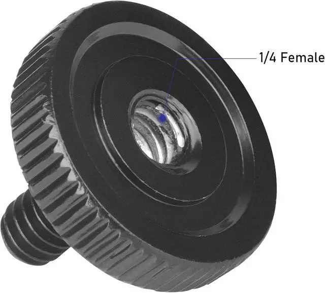 Alt view image 3 of 6 - 2 Packs Thumb Screw Camera Quick Release Adapter with 4 Packs Rubber Washers,1/4 Male to 1/4 Female Thread Thumbscrew L Bracket Mount Tripod Screw Rubber Pads for Camera Mounting Plate Flash Bracket
