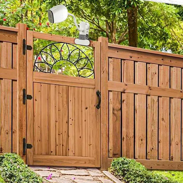 Alt view image 4 of 5 - Adjustable Camera Clamp Mount for eufyCam 2C/Arlo Pro 5S/Pro 4/Pro 3/Essential and More 1/4'' Threaded Cameras (No Drill, White, 2 Pack)