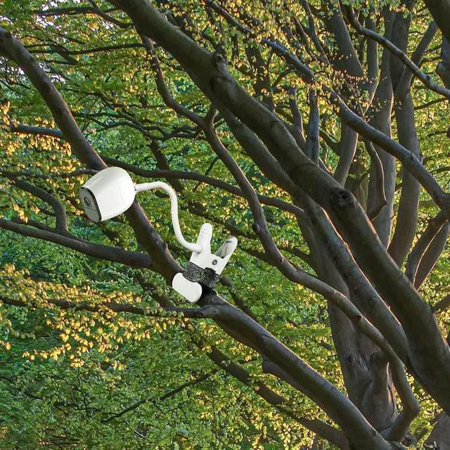 Alt view image 2 of 5 - Adjustable Camera Clamp Mount for eufyCam 2C/Arlo Pro 5S/Pro 4/Pro 3/Essential and More 1/4'' Threaded Cameras (No Drill, White, 2 Pack)