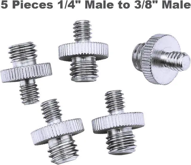 Alt view image 3 of 7 - Sunmns 1/4 Inch and 3/8 Inch Converter Threaded Screws Adapter Mount Set | for Camera/ Tripod/ Monopod/ Ballhead, 21 Pieces