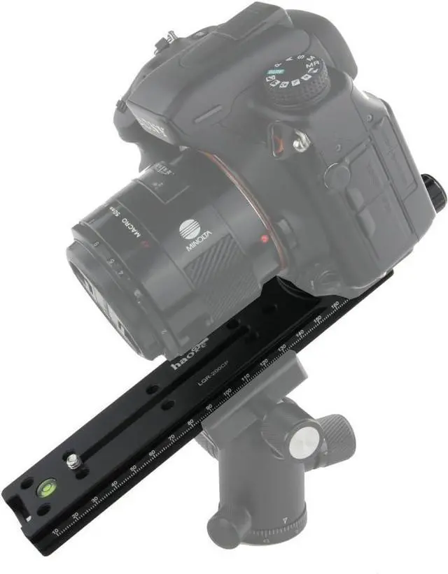 Alt view image 2 of 7 - 200mm Nodal Slide Double Dovetail Focusing Rail Plate with Metal Quick Release Clamp and 70mm Plate for Camera Panoramic Panorama Close Up Macro Shoot fit Arca Swiss RRS Benro Kirk
