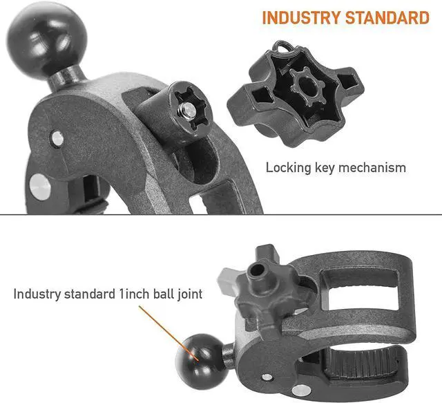 Alt view image 2 of 3 - iBOLT 25mm / 1 inch Ball to Clamp Post/Pole/Handlebar Mount Base/Adapter - for All Industry Standard 1 inch / 25 mm mounts