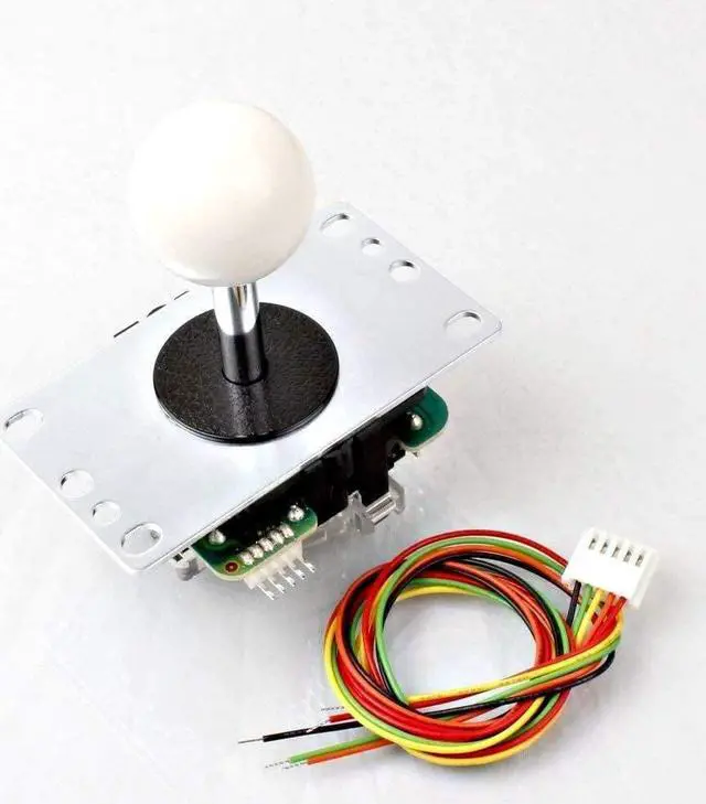 Alt view image 2 of 6 - JLF-TP-8YT Joystick +  8 pcs OBSF-30 Push Button Bundle Kit Color : White - for Arcade Game 4 & 8 Way Adjustable, Compatible with Catz Mad SF4 Tournament Joystick S@NWA