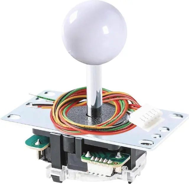 Main image of Sanwa JLF-TP-8YT Original Joystick - for Arcade Game 4 & 8 Way Adjustable, Compatible with Catz Mad SF4 Tournament Joystick (White Ball Top)