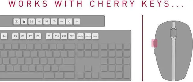Alt view image 2 of 5 - CHERRY B.Unlimited 3.0 Wireless Keyboard and Mouse Combo. USB Cable Charging Function for Both. Durable QWERTZ Keyboard, Rechargeable Batteries, Abrasion-Resistant Key Labeling