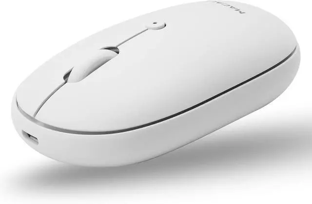 Alt view image 2 of 7 - Macally Wireless Bluetooth Rechargeable Mouse and a Ice White Finish Wireless Bluetooth Keyboard, Classic Apple Aesthetic