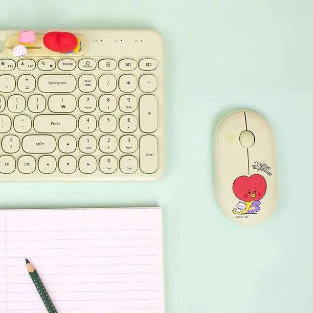 Alt view image 6 of 7 - BTS Inspired Characters Multi Pairing Wireless Mouse, Little Buddy Baby Better Together Edition, All in Their Own Cute Style & Colors (KOYA)