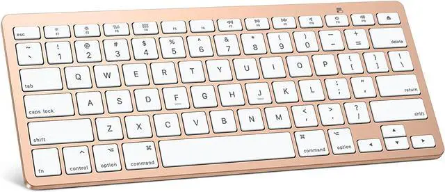 Main image of OMOTON Bluetooth Keyboard for Mac, Compact Wireless Keyboard Compatible with MacBook Pro/Air, iMac, iMac Pro, Mac Mini, Mac Pro Laptop and PC (Gold)