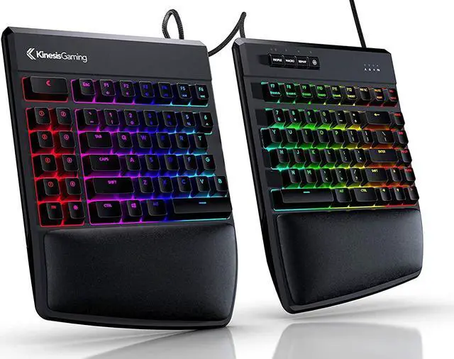 Alt view image 4 of 7 - KINESIS GAMING Freestyle Edge RGB Split Mechanical Keyboard (MX Blue)