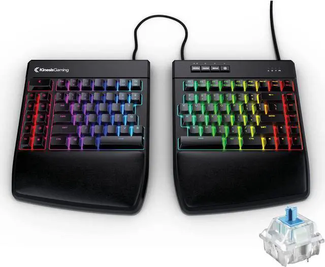 Main image of KINESIS GAMING Freestyle Edge RGB Split Mechanical Keyboard (MX Blue)