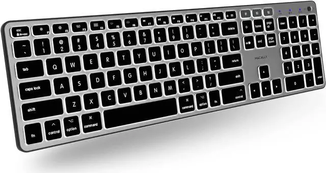 Main image of Macally Backlit Bluetooth Keyboard for Mac - Compatible Apple Keyboard Wireless - Multi-Device for MacBook Pro/Air, iMac, iMac Pro, Mac mini/Pro