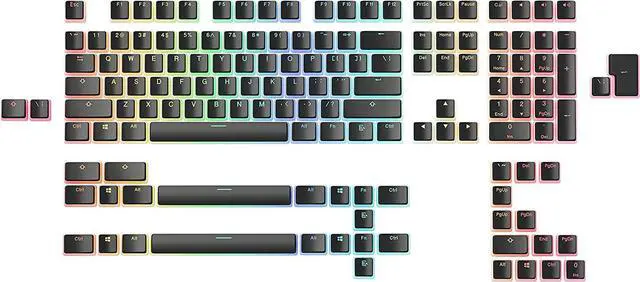 Main image of Glorious Aura V2 (Black) - PBT Pudding Keycaps for Mechanical Keyboards - ANSI (US), ISO Compatible - Supports Full Size, TKL, 75%, 60% Layouts