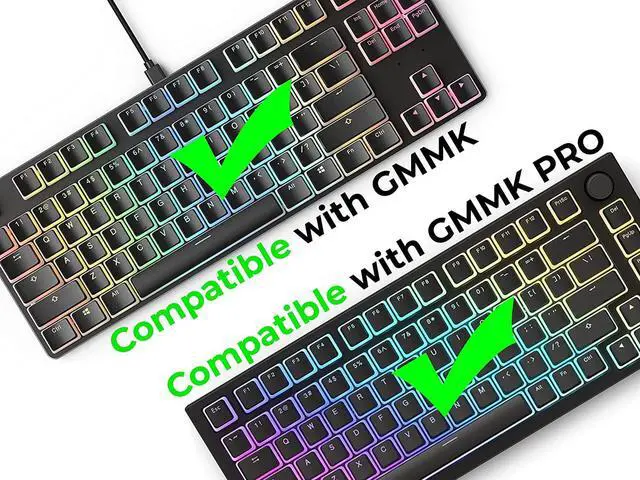 Alt view image 5 of 7 - Glorious Aura V2 (Black) - PBT Pudding Keycaps for Mechanical Keyboards - ANSI (US), ISO Compatible - Supports Full Size, TKL, 75%, 60% Layouts