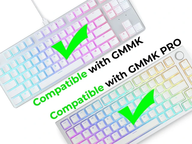 Alt view image 5 of 7 - Glorious Gaming 145x Aura Keycaps V2 - PBT Pudding Keycaps, RGB Friendly with Transparent Fonts & Sides, PBT Material for Durability & Deep Acoustics, Fits Any MX-Style Stem, US/UK Layout - White