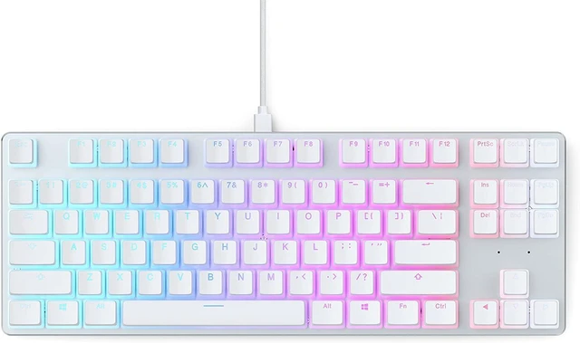Alt view image 7 of 7 - Glorious Gaming 145x Aura Keycaps V2 - PBT Pudding Keycaps, RGB Friendly with Transparent Fonts & Sides, PBT Material for Durability & Deep Acoustics, Fits Any MX-Style Stem, US/UK Layout - White