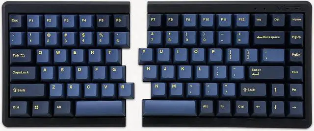 Alt view image 6 of 7 - Mistel Doubleshot PBT Keycaps for Mechanical Keyboard with Cherry MX Switches and Clones, 108 Keys Plus Extra 11 Keys Set, PBT Keycaps with 6.25U Space Bar for PC Gaming Keyboard, Glaze Blue